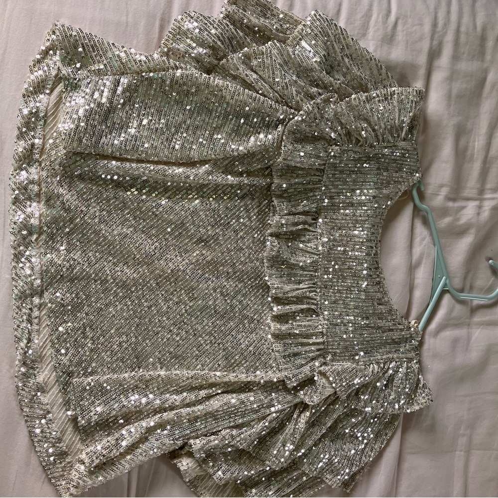 Free People Sequin Ruffle Women's Top